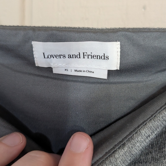 Lovers‎ + Friends Blakely Grey Balloon Sleeve Sweater Milkmaid Coquette Dainty - Picture 8 of 11